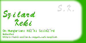 szilard keki business card